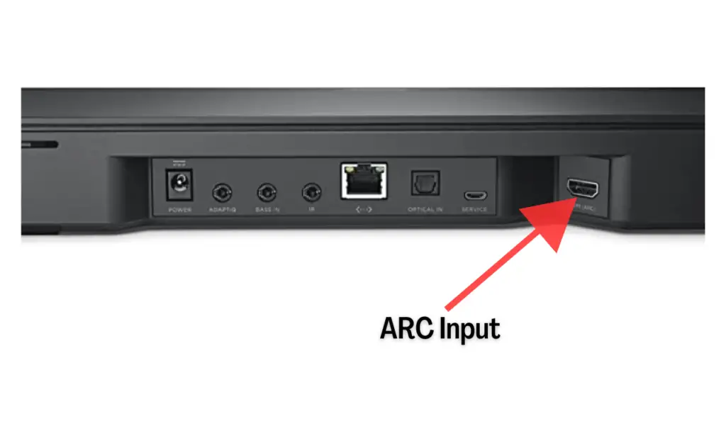 An image showing the HDMI ARC port on a TV